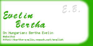 evelin bertha business card